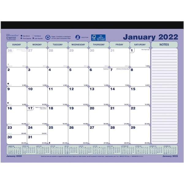 Brownline Calendar, Wl, Mth, Mgnt, 8.5X11 REDC181721A